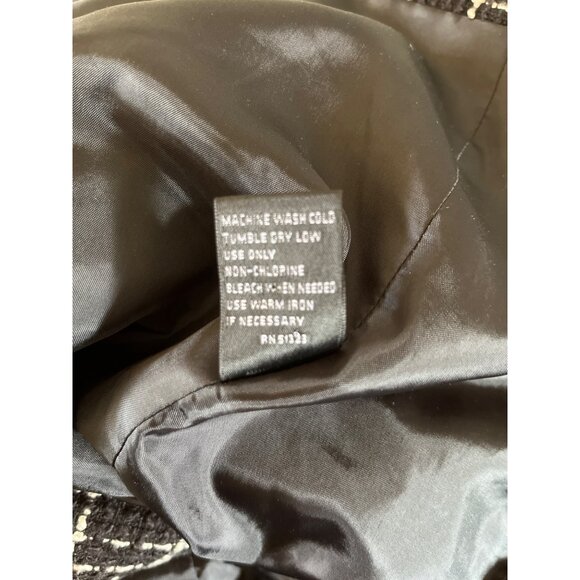 3 For $10 Josphine Essentials Womens Size 6 Tweed Black White Long Sleeve Blazer - Picture 5 of 5